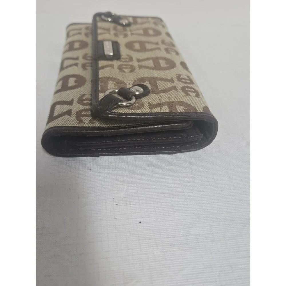 Etienne Aigner Keila Personal Assets Wallet Camel Logo Jacquard New With Tag